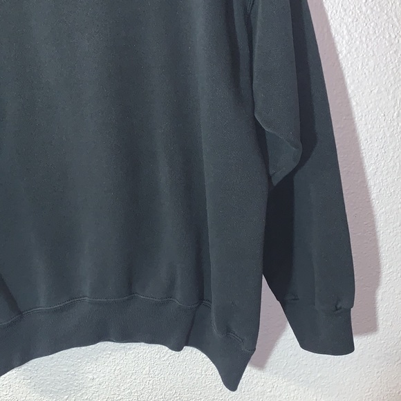 VINTAGE 89’s Save the Rainforest Red macaw tropical black sweatshirt Sz L cozy - Picture 16 of 17